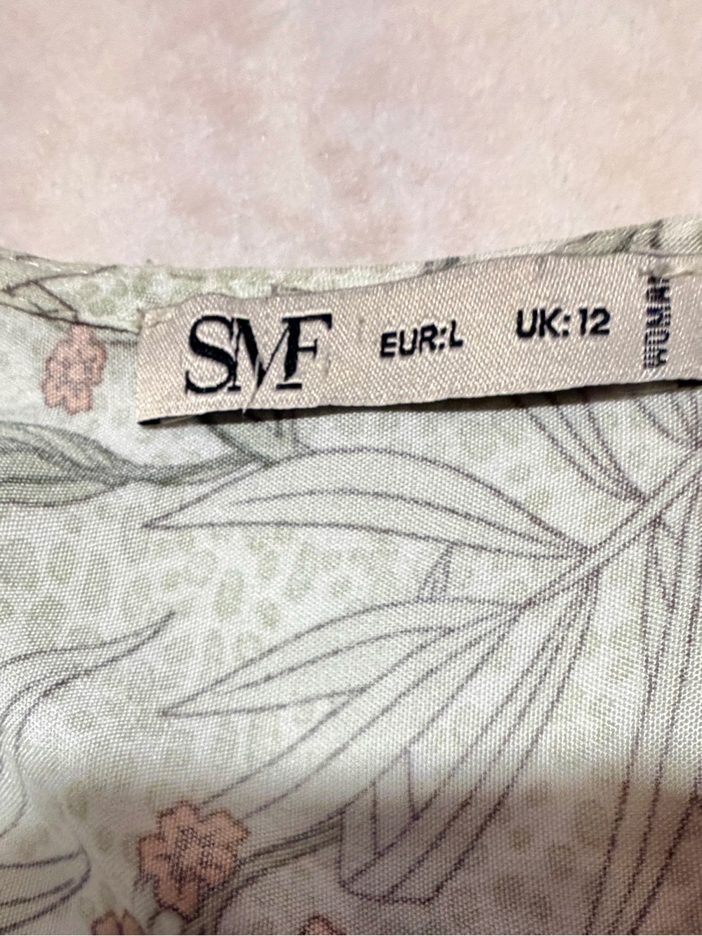 FLAW-SVF Boho Floral Tiered Maxi Dress Cowrie Shell V- Neck Size L / UK 12/US 8 - Picture 3 of 10